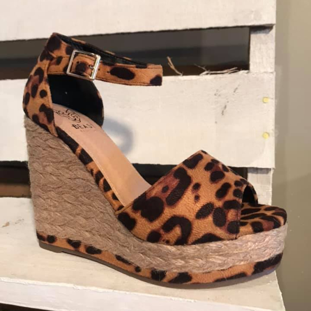 Leopard Wedges